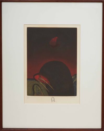 斎藤真一　私家愛蔵版　　悼む「津軽じょんがら 瞽女日記」より　銅版画　15,000円　20230728